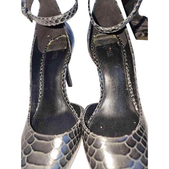 Michael Kors Black Snakeskin Pointed Toe Stiletto Heels Size 9M - Picture 3 of 9